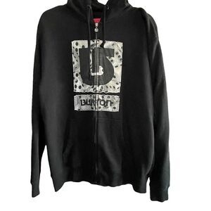 Burton Snowboards ~ Mens Black Hoodie Jacket ~ size M